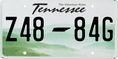 TN license plate Z4884G