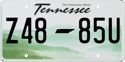 TN license plate Z4885U