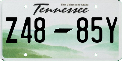 TN license plate Z4885Y