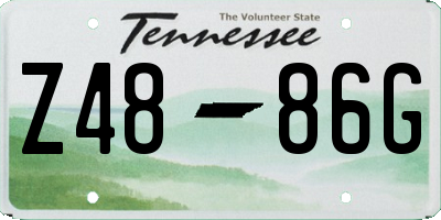 TN license plate Z4886G