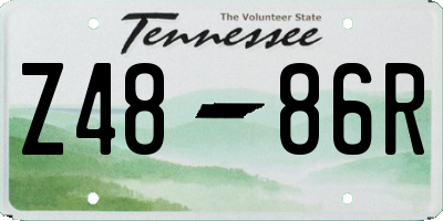 TN license plate Z4886R