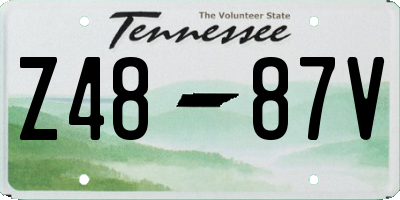 TN license plate Z4887V