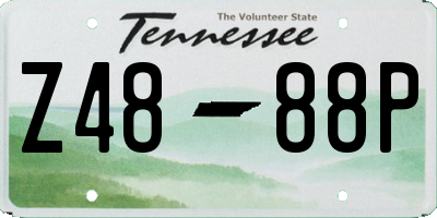 TN license plate Z4888P