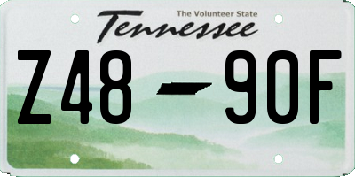 TN license plate Z4890F