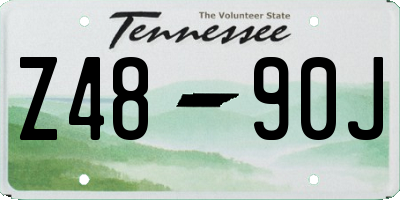 TN license plate Z4890J