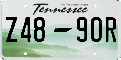 TN license plate Z4890R