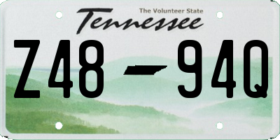 TN license plate Z4894Q