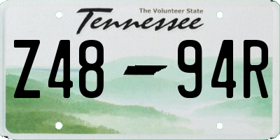 TN license plate Z4894R