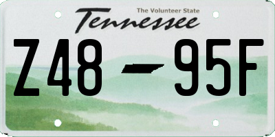 TN license plate Z4895F
