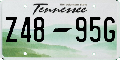 TN license plate Z4895G