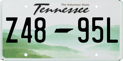 TN license plate Z4895L
