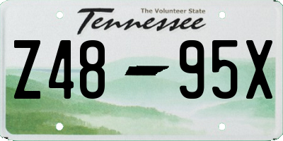 TN license plate Z4895X