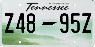 TN license plate Z4895Z
