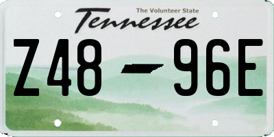 TN license plate Z4896E