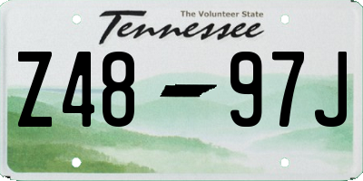 TN license plate Z4897J