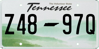 TN license plate Z4897Q