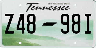 TN license plate Z4898I