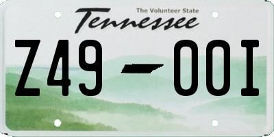TN license plate Z4900I