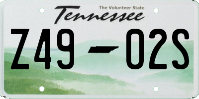 TN license plate Z4902S