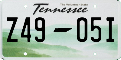 TN license plate Z4905I