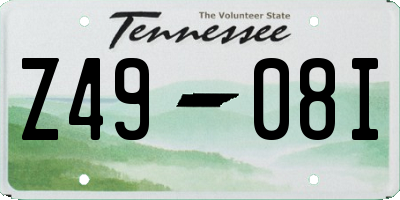 TN license plate Z4908I