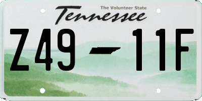 TN license plate Z4911F
