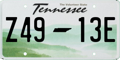 TN license plate Z4913E