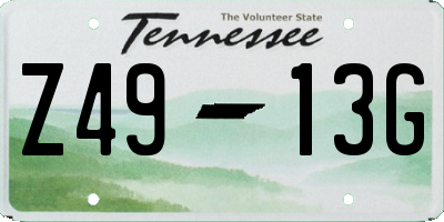 TN license plate Z4913G