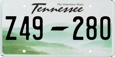 TN license plate Z4928O