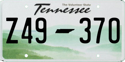 TN license plate Z4937O