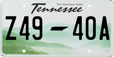 TN license plate Z4940A