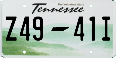 TN license plate Z4941I