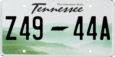 TN license plate Z4944A