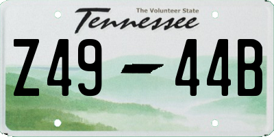 TN license plate Z4944B