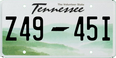 TN license plate Z4945I