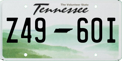 TN license plate Z4960I