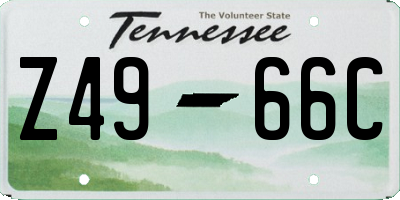 TN license plate Z4966C