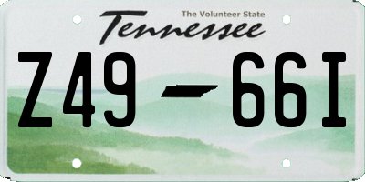 TN license plate Z4966I