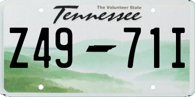 TN license plate Z4971I
