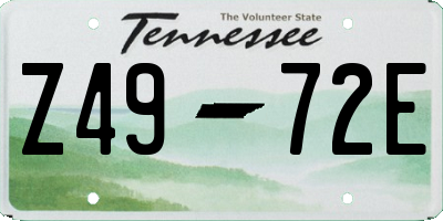 TN license plate Z4972E