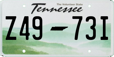 TN license plate Z4973I