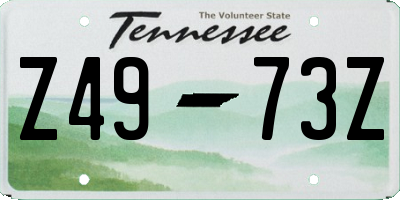 TN license plate Z4973Z