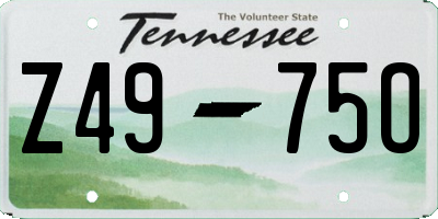 TN license plate Z4975O