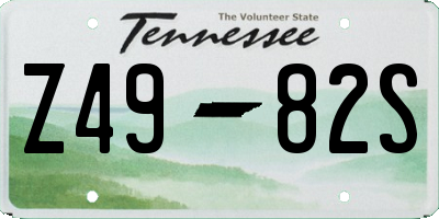 TN license plate Z4982S