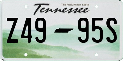 TN license plate Z4995S