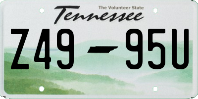 TN license plate Z4995U