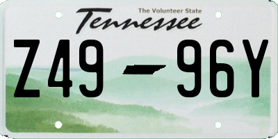 TN license plate Z4996Y