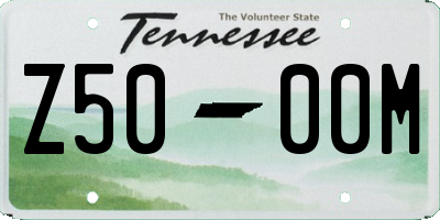 TN license plate Z5000M