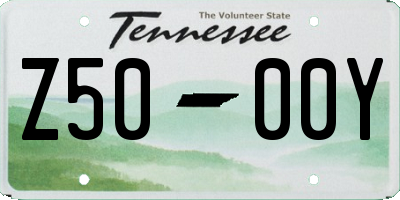 TN license plate Z5000Y