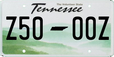 TN license plate Z5000Z
